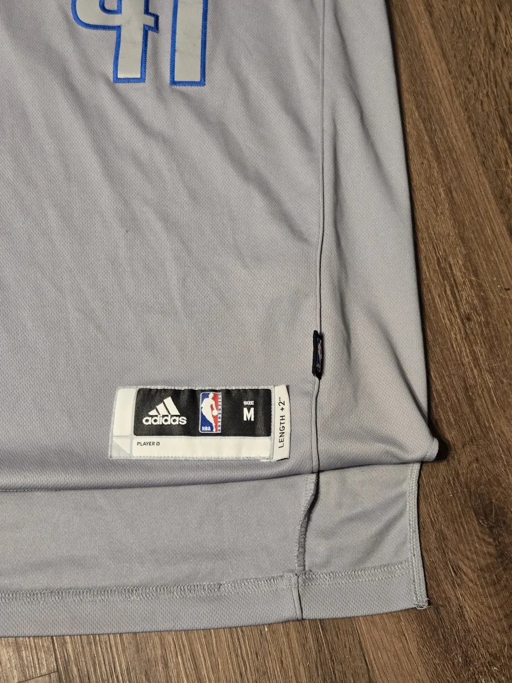 Adidas Dallas Mavericks Dirk Nowitzki #41 NBA Jersey Gray -Size M